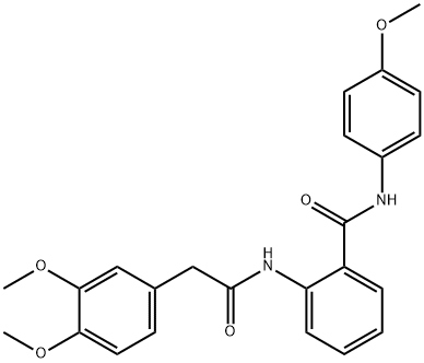 2-[[2-(3,4-dimethoxyphenyl)acetyl]amino]-N-(4-methoxyphenyl)benzamide Structure