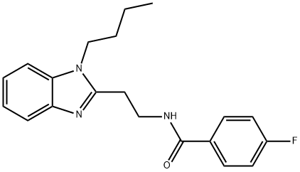 N-[2-(1-butylbenzimidazol-2-yl)ethyl]-4-fluorobenzamide Struktur