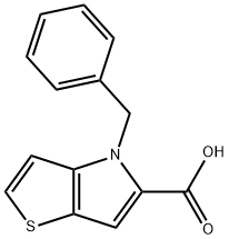 4-benzyl-4H-thieno[3,2-b]pyrrole-5-carboxylic acid Struktur