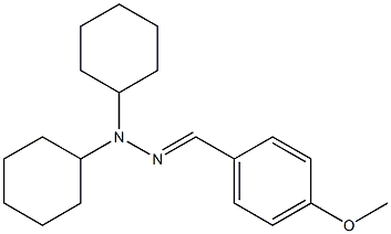 N,N-Dicyclohexyl-N-(4-methoxy-benzylidene)-hydrazine Struktur