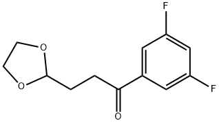 1-(3,5-DIFLUOROPHENYL)-3-(1,3-DIOXOLAN-2-YL)PROPAN-1-ONE Struktur