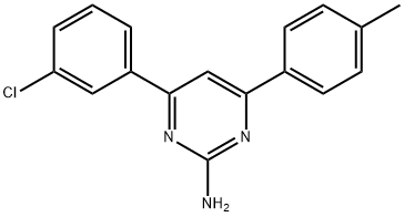 4-(3-chlorophenyl)-6-(4-methylphenyl)pyrimidin-2-amine Struktur