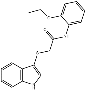 2-((1H-indol-3-yl)thio)-N-(2-ethoxyphenyl)acetamide Struktur