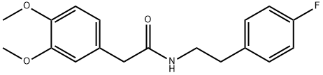 2-(3,4-dimethoxyphenyl)-N-[2-(4-fluorophenyl)ethyl]acetamide Struktur