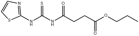 propyl 4-oxo-4-(1,3-thiazol-2-ylcarbamothioylamino)butanoate Struktur