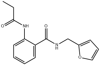 N-(furan-2-ylmethyl)-2-(propanoylamino)benzamide Struktur