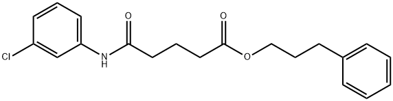 3-phenylpropyl 5-[(3-chlorophenyl)amino]-5-oxopentanoate Struktur