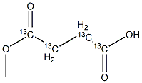 Butanedioic-13C4 Acid 1-Methyl Ester Struktur