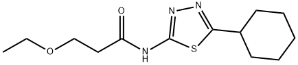 N-(5-cyclohexyl-1,3,4-thiadiazol-2-yl)-3-ethoxypropanamide Struktur