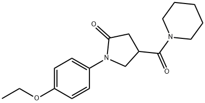 1-(4-ethoxyphenyl)-4-(piperidin-1-ylcarbonyl)pyrrolidin-2-one Struktur