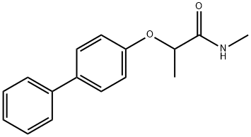 2-(4-biphenylyloxy)-N-methylpropanamide Struktur