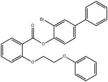 3-bromo-4-biphenylyl 2-(2-phenoxyethoxy)benzoate Struktur