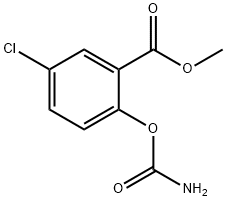 Benzoic acid, 2-((aminocarbonyl)oxy)-5-chloro-, methyl ester Struktur