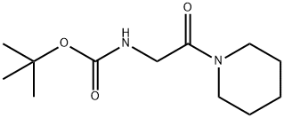 Carbamic acid, [2-oxo-2-(1-piperidinyl)ethyl]-, 1,1-dimethylethyl ester Struktur