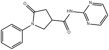 5-oxo-1-phenyl-N-pyrimidin-2-ylpyrrolidine-3-carboxamide Struktur