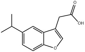 (5-Isopropyl-1-benzofuran-3-yl)acetic acid Struktur