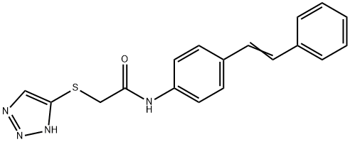 N-{4-[(E)-2-phenylethenyl]phenyl}-2-(1H-1,2,3-triazol-5-ylsulfanyl)acetamide Struktur