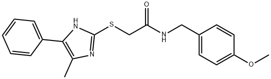 N-(4-methoxybenzyl)-2-[(4-methyl-5-phenyl-1H-imidazol-2-yl)sulfanyl]acetamide Struktur