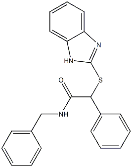 2-(1H-benzimidazol-2-ylsulfanyl)-N-benzyl-2-phenylacetamide Struktur