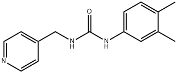 1-(3,4-dimethylphenyl)-3-(pyridin-4-ylmethyl)urea Struktur