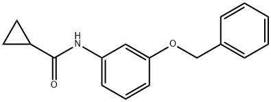 N-(3-phenylmethoxyphenyl)cyclopropanecarboxamide Struktur