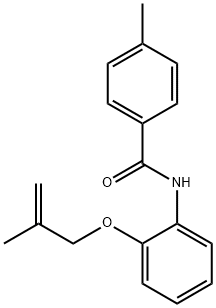 4-methyl-N-{2-[(2-methyl-2-propen-1-yl)oxy]phenyl}benzamide Struktur