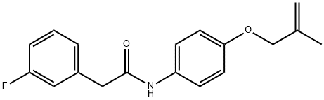 2-(3-fluorophenyl)-N-{4-[(2-methyl-2-propen-1-yl)oxy]phenyl}acetamide Structure