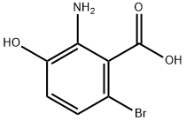 2-Amino-6-bromo-3-hydroxy-benzoic acid Struktur