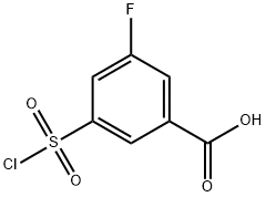 3-(chlorosulfonyl)-5-fluorobenzoic acid Struktur