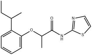 2-(2-butan-2-ylphenoxy)-N-(1,3-thiazol-2-yl)propanamide Struktur