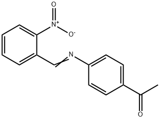 1-{4-[(2-nitrobenzylidene)amino]phenyl}ethanone Struktur