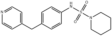 Piperidine-1-sulfonic acid (4-pyridin-4-ylmethyl-phenyl)-amide Struktur