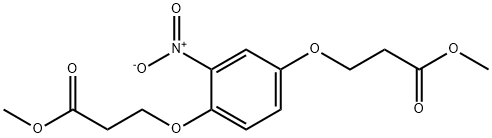 3-[4-(2-Methoxycarbonyl-ethoxy)-3-nitro-phenoxy]-propionic acid methyl ester Struktur