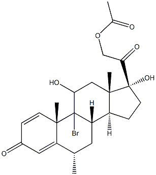 Prednisolone, 9-bromo-6.alpha.-methyl-, 21-acetate