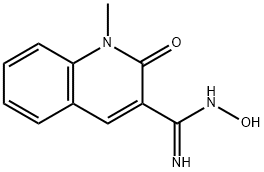 N-hydroxy-1-methyl-2-oxo-1,2-dihydroquinoline-3-carboximidamide Struktur