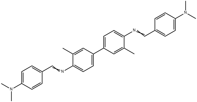 N,N'-bis[4-(dimethylamino)benzylidene]-3,3'-dimethyl-4,4'-biphenyldiamine Struktur