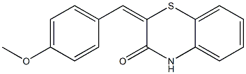 2-[(4-methoxyphenyl)methylidene]-4H-1,4-benzothiazin-3-one Struktur