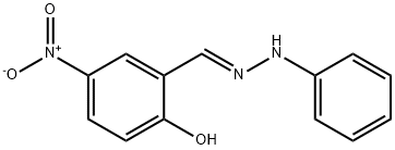 (E)-4-nitro-2-((2-phenylhydrazono)methyl)phenol Struktur