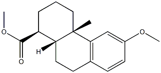 1-Phenanthrenecarboxylicacid, 1,2,3,4,4a,9,10,10a-octahydro-6-methoxy-1,4a-dimethyl-, (1S,4aS,10aR)- Struktur