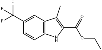 ETHYL 3-METHYL-5-(TRIFLUOROMETHYL)-1H-INDOLE-2-CARBOXYLATE Struktur