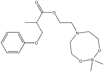 Propanoic acid,2-methyl-3-phenoxy-, 2-(2,2-dimethyl-1,3-dioxa-6-aza-2-silacyclooct-6-yl)ethylester Struktur