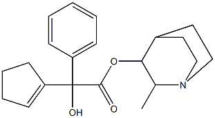 Benzeneacetic acid, a-1-cyclopenten-1-yl-a-hydroxy-,2-methyl-1-azabicyclo[2.2.2]oct-3-yl ester Struktur