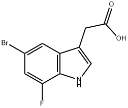 5-Bromo-7-fluoroindole-3-acetic Acid Struktur