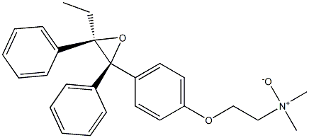 Ethanamine,2-[4-(3-ethyl-2,3-diphenyloxiranyl)phenoxy]-N,N-dimethyl-, N-oxide, cis- (9CI) Struktur