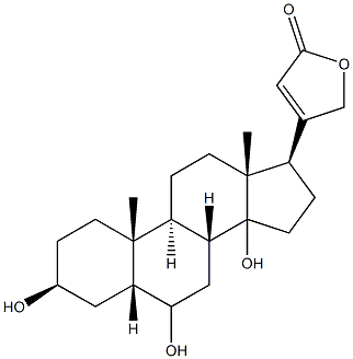 Card-20(22)-enolide,3,6,14-trihydroxy-, (3b,5b)- (9CI) Struktur