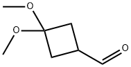 3,3-Dimethoxycyclobutanecarboxaldehyde Struktur