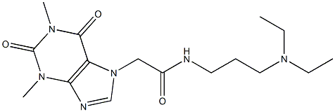 N-[3-(diethylamino)propyl]-2-(1,3-dimethyl-2,6-dioxopurin-7-yl)acetamide Struktur