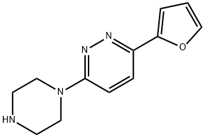 3-(furan-2-yl)-6-(piperazin-1-yl)pyridazine Struktur