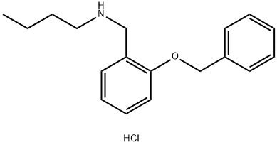 {[2-(benzyloxy)phenyl]methyl}(butyl)amine hydrochloride Struktur