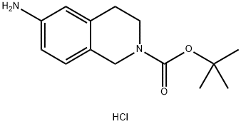 tert-Butyl 6-amino-3,4-dihydroisoquinoline-2(1H)-carboxylate hydrochloride Struktur